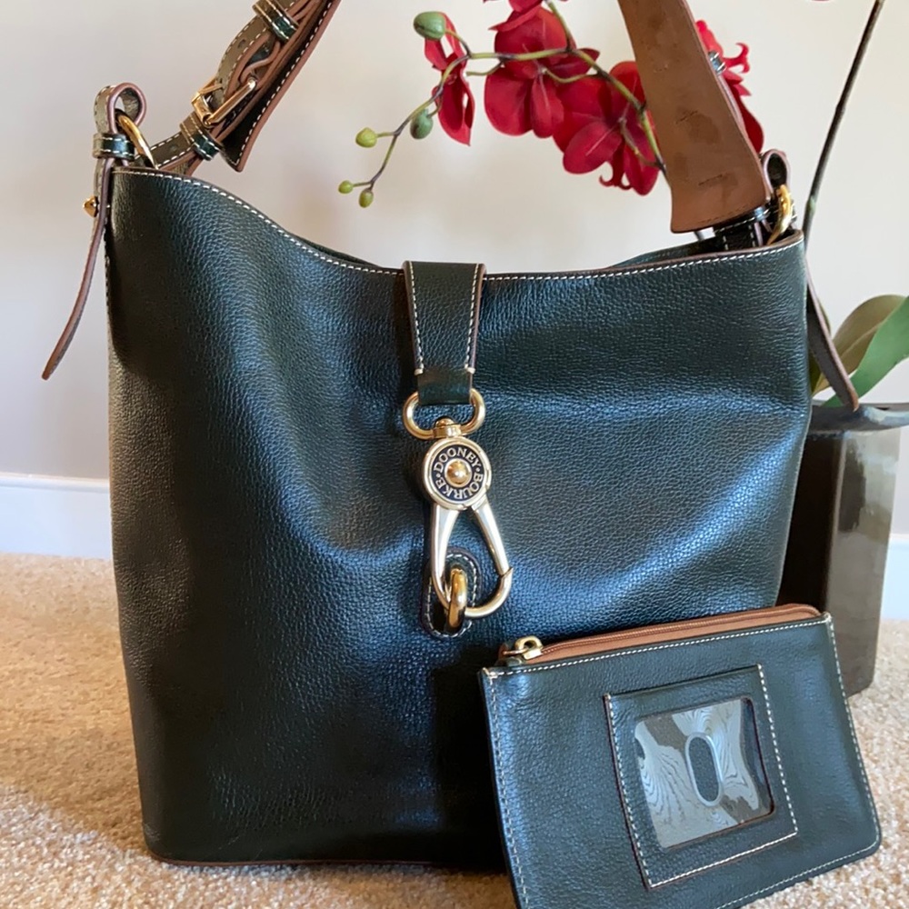 Hunter green Dooney and Burke hobo w dust bag